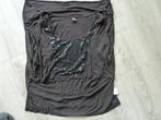Lang Zwart Dames Shirt nr C51, Zwart, Maat 46/48 (XL) of groter, Ophalen of Verzenden, MS Mode