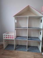Houten barbiehuis, Kinderen en Baby's, Speelgoed | Poppenhuizen, Ophalen, Gebruikt