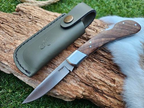 Walnoot Hout Handgemaakte Outdoor Camping Edc zakmes, Caravans en Kamperen, Kampeergereedschap, Nieuw, Ophalen of Verzenden