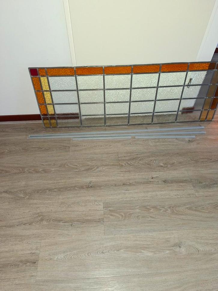 Prachtig Glas in Lood Raam, Doe-het-zelf en Verbouw, Glas en Ramen, Gebruikt, Gevelraam of Ruit, Minder dan 80 cm, 120 tot 160 cm