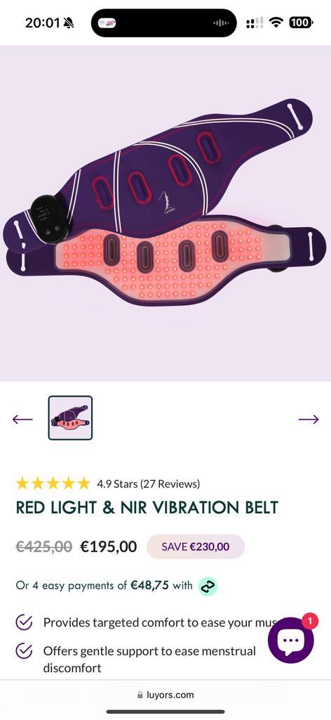 Red light theraphy belt - rood licht theraphie - nieuw, Sport en Fitness, Gezondheidsproducten en Wellness, Nieuw, Overige typen