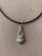 Vintage kettinghanger met zirconia, Overige materialen, Gebruikt, Zwart, Ophalen of Verzenden