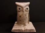 Zwaar beeldje uiltje op boek, Ophalen of Verzenden, Zo goed als nieuw, Dier