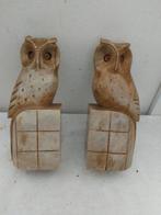 Stel spekstenen boekensteunen met uil, hg 13,5 cm, Antiek en Kunst, Antiek | Keramiek en Aardewerk, Ophalen of Verzenden