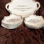 Antiek gebakstel zilveren huwelijk, Antiek en Kunst, Verzenden