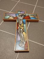 Art Deco opaline crucifix gebroeders Paridon nummer 272, Antiek en Kunst, Antiek | Religie, Ophalen of Verzenden