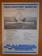Folder Mezo sleepvoet bemester type SB 30, 40 en 50, Ophalen of Verzenden, Gelezen, Tractor en Landbouw