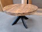 Nieuwe salontafels mangohout 75cm rond. Naturel en zwart., 50 tot 100 cm, Rond, Nieuw, Minder dan 50 cm