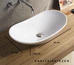 Wastafel, opzetwastafel, designwaskom, Lilium Acosta, wit, Verzenden, Nieuw, Steen, Wastafel