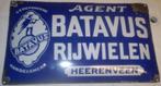 Gezocht Emaille Reclamebord Batavus Rijwielen Heerenveen, Antiek en Kunst, Ophalen