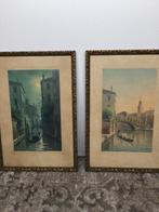 Twee aquarellen van schilder Ongania., Ophalen