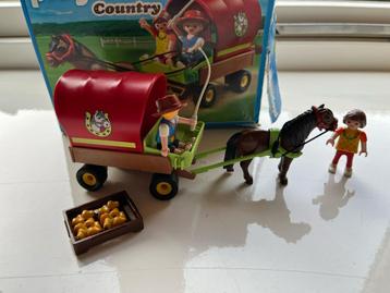 Playmobil pony met huifkar 5228 beschikbaar voor biedingen