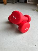 Nieuw setje halters 2kg met soft touch greep, Ophalen of Verzenden, Nieuw, Armen, Halterset