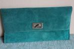 Clutch smaragdgroen suede, Ophalen of Verzenden, Nieuw, Groen, Avondtasje