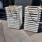2 houten windlichten, Ophalen of Verzenden, Gebruikt, Hout
