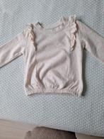 Creme kleurige sweater mt98/ 104 izgs Met roze hartjes, Ophalen of Verzenden, Gebruikt, Meisje, Trui of Vest
