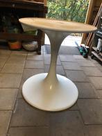 Witte Tafelvoet - Tulip - Artifort - Eero Saarinen stijl, Huis en Inrichting, Ophalen, Kunststof, Gebruikt, Rond