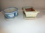 2 Bonsaischaaltjes., Gebruikt, Ophalen of Verzenden, Balkon, Aardewerk