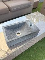 Natuurstenen Fontein Wasbak - Zonder kraan, Tuin en Terras, Steen, Gebruikt, Minder dan 30 cm, Minder dan 60 cm