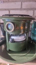 Oude petroleumstel emaille met lekplaat, Ophalen of Verzenden