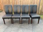 4 zwarte stoelen, Ophalen, Gebruikt, Zwart, Vier
