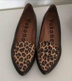 Yokono loafers, zwart met tijgerprint - Maat 36, Ophalen of Verzenden, Zo goed als nieuw, Yokono, Instappers