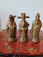 Drie prachtige vintage bronzen/messing Chinese beelden, Antiek en Kunst, Antiek | Koper en Brons, Verzenden