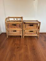 Twee rotan ladekastjes, Huis en Inrichting, Ophalen, Overige materialen, Minder dan 50 cm, Gebruikt