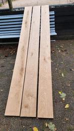 3 rechte, droge, eiken planken, 2.60 x 20/21 cm, 28 mm dik., Doe-het-zelf en Verbouw, Hout en Planken, Ophalen, 25 tot 50 mm, Eiken