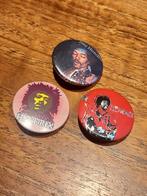 Jimmy Hendrix. Drie buttons., Verzamelen, Speldjes, Pins en Buttons, Ophalen of Verzenden, Zo goed als nieuw, Overige onderwerpen