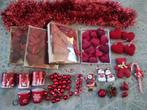 Luxe rode kerstversiering ca 90 items, Ophalen of Verzenden, Zo goed als nieuw