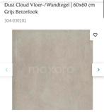 vloertegel maxaro Dust Cloud 60x60 cm Grijs Betonlook, Ophalen, Zo goed als nieuw, Minder dan 5 m², Vloertegels