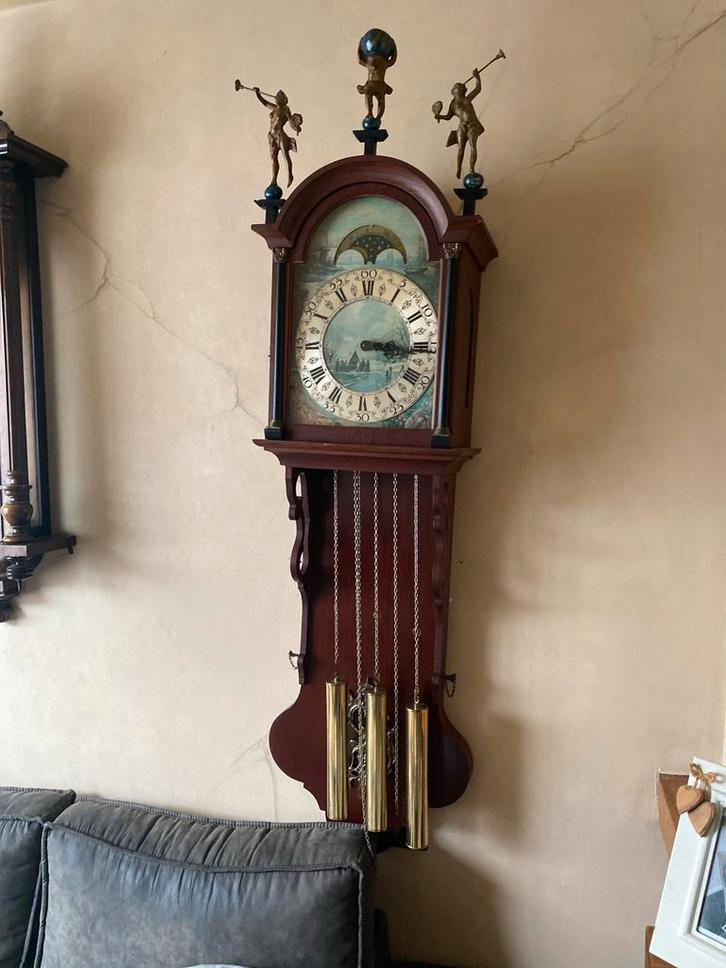 Antieke Friese Staartklok met Westminster slag, Antiek en Kunst, Antiek | Klokken, Ophalen of Verzenden