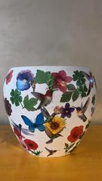 Bloempot wild flowers, Ophalen of Verzenden, Zo goed als nieuw, Rond, Minder dan 25 cm