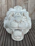 Tuinbeeld leeuw beton kop leeuwenkop beeld, Tuin en Terras, Tuinbeelden, Ophalen of Verzenden, Zo goed als nieuw, Beton, Dierenbeeld