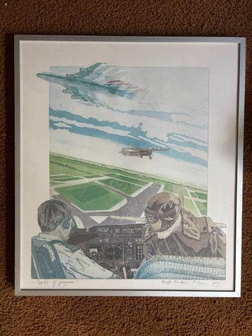 Prent Leentje Linders Spirit of Progress KLM VNV beschikbaar voor biedingen