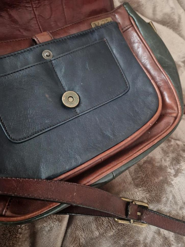 Prachtige leren tas - weinig gebruikt, Sieraden, Tassen en Uiterlijk, Tassen | Damestassen, Ophalen of Verzenden