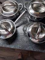 Sola Pannenset 4-delig, Huis en Inrichting, Keuken | Potten en Pannen, Gebruikt, Pannenset, Ophalen of Verzenden, Rvs