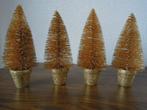 Vier gouden decoratie (kerst) bomen - denneboompjes, Ophalen of Verzenden, Zo goed als nieuw