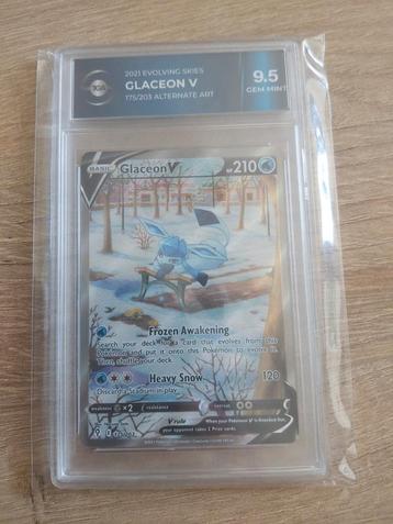 Glaceon V alt art #175 Evolving Skies MINT beschikbaar voor biedingen