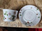 Kop en schotel Wedgwood Wild Strawberry. WD-18., Ophalen of Verzenden