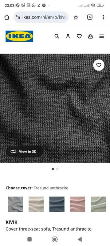 IKEA KIVIK - Hoes 3-zitsbank / 3 seat sofa covers - afbeelding 2