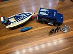 Playmobile Politieboot met speedtruck 5187 + 5186 + 5185, Kinderen en Baby's, Speelgoed | Playmobil, Ophalen of Verzenden, Zo goed als nieuw