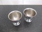 Rvs eierdopjes, 2 stuks., Ophalen, Zo goed als nieuw