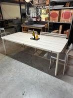 Tuintafel Dekton keramisch travertine blad, Ophalen, 100 tot 150 cm, HBA, HBA