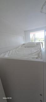 Hoogslaper met bureau, Huis en Inrichting, Slaapkamer | Bedden, 90 cm, Eenpersoons, Wit, Zo goed als nieuw
