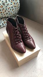 Manfield 36,5 bordeauxrode lederen pumps schoenen vintage, Gedragen, Ophalen of Verzenden