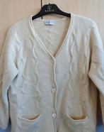 Rivamonte Brunello Cucinelli 100% Wol kabel vest M 38 Ecru, Kleding | Dames, Truien en Vesten, Maat 38/40 (M), Beige, Zo goed als nieuw