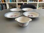 4x soepbord en 1x soepkom Digoin Sarreguemines Juliette, Antiek en Kunst, Antiek | Servies los, Ophalen of Verzenden