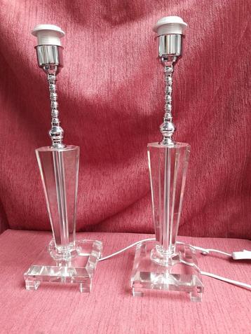 2 x kristallen lampen voeten 97.50 p.s  beschikbaar voor biedingen